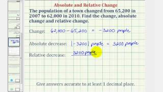 Ex Change Absolute Change and Relative Change [upl. by Eerpud826]