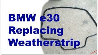 BMW e30 Touring Replacing Weatherstrip [upl. by Evanne]