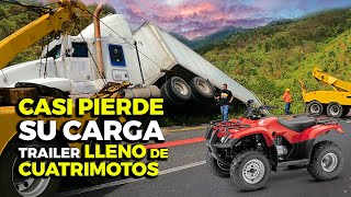 Casi PIERDE su CARGA TRAILER LLENO DE Cuatrimotos [upl. by Gnen]