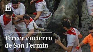 Tercer encierro de San Fermín 2022 en directo  EL PAÍS [upl. by Nomi194]