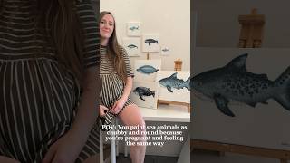 37 weeks pregnant and about to pop artist originalart sealife seaanimals originalart [upl. by Klockau]