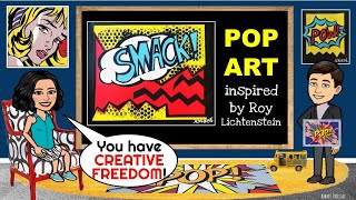 ROY LICHTENSTEIN POP ART art lesson [upl. by Zaragoza]