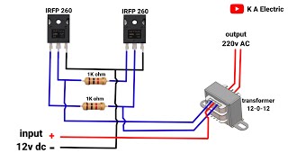 mini inverter 12v DC to 220v AC inverter youtubevideos [upl. by Esinet205]