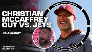 🚨 Christian McCaffrey OUT for San Francisco 49ers vs New York Jets 🚨  Monday Night Countdown [upl. by Sommer]