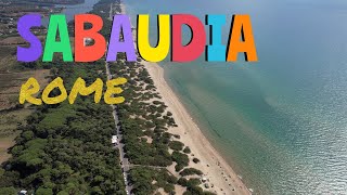 LUNGOMARE DI SABAUDIA Top beaches near Rome Drone 4K [upl. by Hanni]