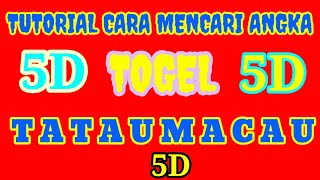 RUMUS TOGEL TATAU MACAU 5D‼️DI JAMIN TEMBUS TUTORIAL MENCARI ANGKA MAIN TTM 5D‼️ [upl. by Graubert]