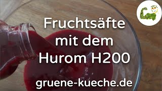 Hurom H200 Slow Juicer  Entsaften von Obst und Wurzelknollen Teil 36 [upl. by Nipha]