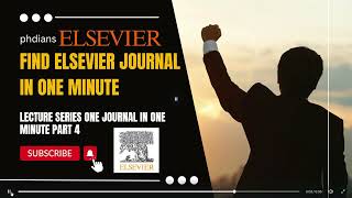 How to find Elsevier journal in one minute Lecture series elsevier journals manuscript Submit [upl. by Timmy]