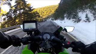 Rutas invernales Madrid Spain  kawa ninja 250r [upl. by Lachus]