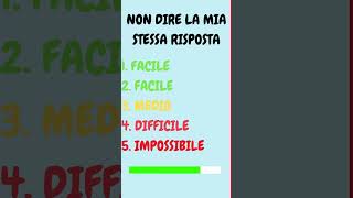 QUIZ NON DIRE LA MIA STESSA RISPOSTA quiz ita challenge sfida indovina [upl. by Ahsieuqal246]