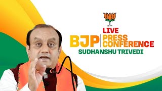 BJP Press Conference LIVE  Sudhanshu Trivedi  Congress  George Soros  Rahul Gandhi Delhi India [upl. by Irec507]