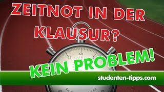 Zeitnot in Klausuren  richtiges Zeitmanagement in Prüfungen  StudentenTipps [upl. by Redvers]