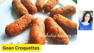 Goan croquettesDelicious Goan snackTiffin recipeakshatasrecipes [upl. by Sakram]