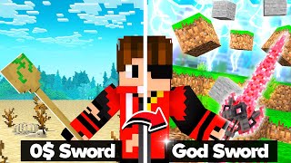 Upgrading 1 Sword to 1000000 GOD Sword in Minecraft [upl. by Anirroc]