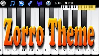 Zorro Theme  How to Play Piano Melody [upl. by Lolly546]