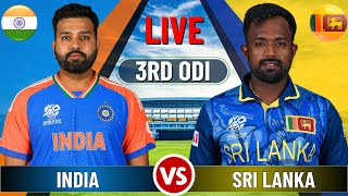 Live India vs Sri Lanka 3rd ODI  IND vs SL Live Cricket match Today [upl. by Vaden]