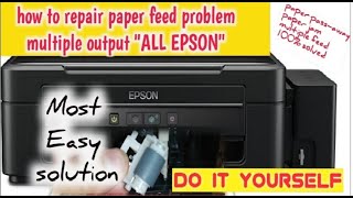 How to Repair EPSON paper feed problem FEEDER ROLLER L series [upl. by Maye]