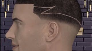 Barber Chop Mid Fade Tutorial [upl. by Hgielrac]