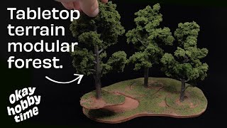 How to make easy wargaming terrain trees with Woodland Scenics [upl. by Gardell]