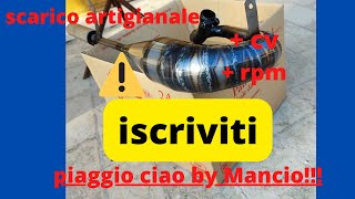 scarico artigianale piaggio ciao 3p by Mancio [upl. by Gabey299]