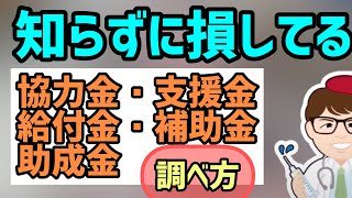 給付金・協力金・一時金・支援金・補助金・助成金など政府都道府県各種支援制度の調べ方を解説します【中小企業診断士YouTuber マキノヤ先生 牧野谷輝】636 [upl. by Rechaba]