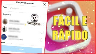 Como compartilhar uma publicação no story do instagram [upl. by Yatnuhs]