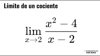 RAZONAMIENTO DEL LÍMITE DE UN COCIENTE 00 Análisis Matemático [upl. by Notelrac428]