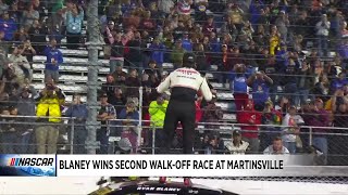 Blaney wins second walkoff race at Martinsville [upl. by Cogn]