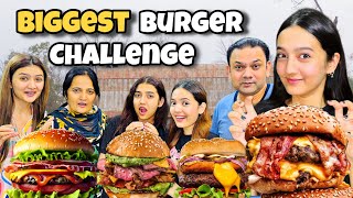 Eating Biggest Burger Challenge 😱 Winner ko Milla dream Gift 😍 Rabia Faisal  Sistrology [upl. by Alexa74]