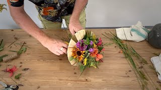 How To Make A Cheerful Summer Garden Posy In Collar [upl. by Julian]