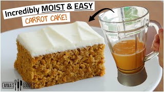 The Easiest CARROT CAKE RECIPE using a Blender [upl. by Wisnicki]