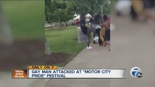 Gay man attacked at Motor City Pride festival [upl. by Nydnarb]