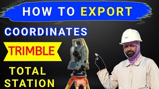 how to export coordinates trimble total station  trimble total station say coordinates nikalna C5 [upl. by Erodroeht232]