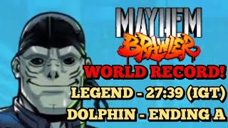 Mayhem Brawler  OLD WORLD RECORD Speedrun  Legend  2739 IGT  Dolphin  Route A  Ver 215 [upl. by Frangos]