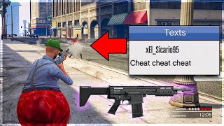 Hater Instantly Regrets Trolling My Heavy Rifle in GTA Online [upl. by Jacqui464]