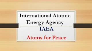 International Atomic Energy AgencyAtoms for PeaceIAEA [upl. by Lilak]