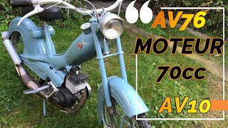 Mobylette AV76 en 70cc [upl. by Ydnew]