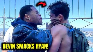 Ryan garcia amp Devin Haney Face Off GETS HEATED Devin Snaps [upl. by Anawqahs]