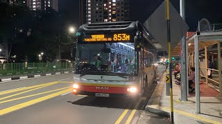 Tower Transit SG MAN NL323F A22 Batch 3 SMB1478J on Service 853M departing Bus Stop 80101 [upl. by Goles122]