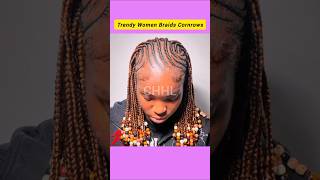 Trendy Women Braids Cornrows  Stunning Hair Braiding Patterns For Women shorts [upl. by Kcim891]