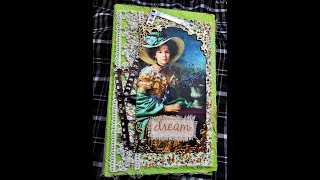 Using cheesecloth to add texture to enhance this Journal Cover [upl. by Latimore]