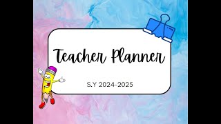 Teachers Planner for School Year 20242025 [upl. by Iz]