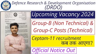 DRDO Upcoming Vacancy 2024  DRDO Upcoming Recruitment 2024 drdo drdorecruitment2024 [upl. by Kreiner280]