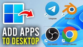 How To Add Apps On Desktop In Windows 11  Quick amp Easy Guide 2024 [upl. by Aiyekal]