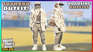 Easy Tan Joggers Invisible Torso Glitch Tryhard Modded Outfit No Transfer GTA Online [upl. by Mignon776]