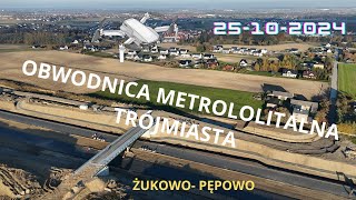 Obwodnica Metropolitalna Trójmiasta  Pępowo  Żukowo  25102024 [upl. by Diandra]