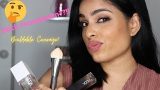 Huda Beauty Stick Foundation  Water Jelly Primer  Build amp Buff Brush Review amp Wear Test [upl. by Celine652]