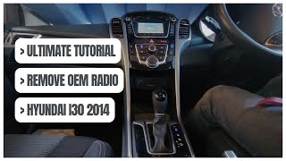 Ultimate Tutorial How to radio factory removal HYUNDAI I30 2014 CD Player 2012  2014 [upl. by Inkster177]