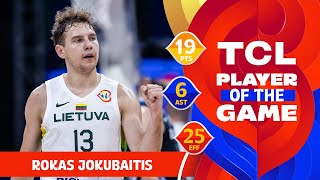 Rokas Jokubaitis 19 PTS  TCL Player Of The Game  LTU vs GRE  FIBA Basketball World Cup 2023 [upl. by Aem]