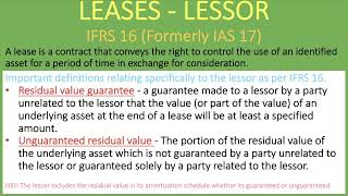 Introduction to LeasesLessor IFRS 16 [upl. by Dammahum]